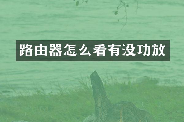 路由器怎么看有没功放