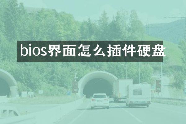 bios界面怎么插件硬盘