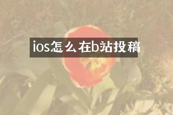 ios怎么在b站投稿
