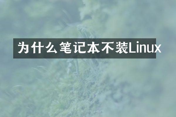 为什么笔记本不装Linux
