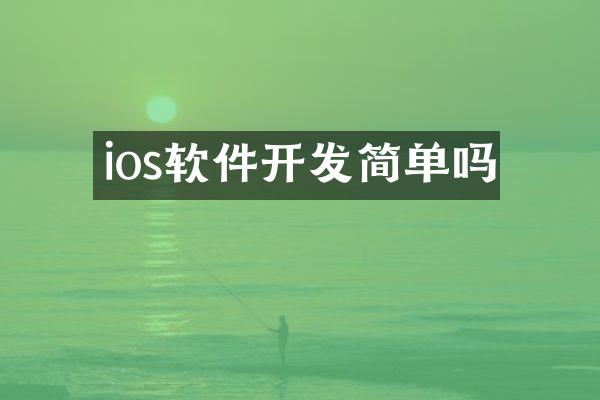 ios软件开发简单吗
