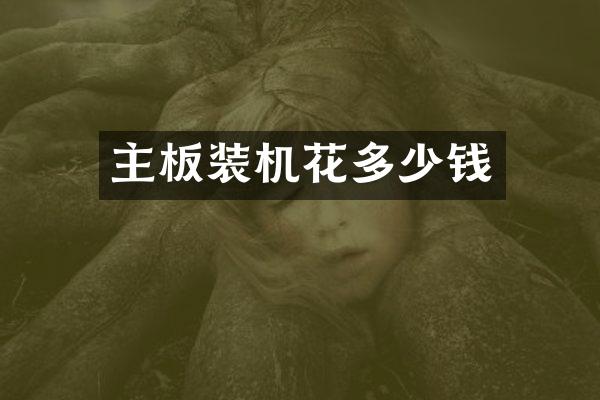 主板装机花多少钱