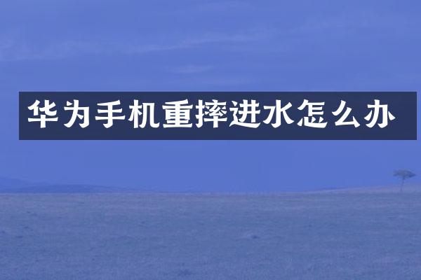 华为手机重摔进水怎么办