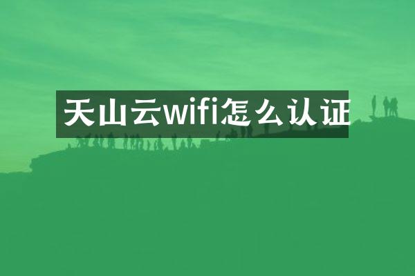 天山云wifi怎么认证