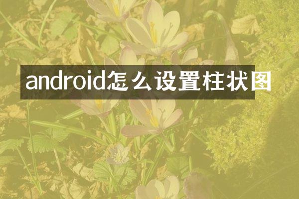android怎么设置柱状图