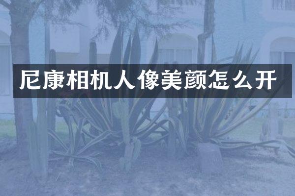 尼康相机人像美颜怎么开