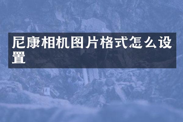 尼康相机图片格式怎么设置