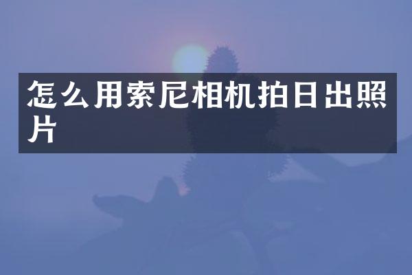 怎么用相机拍日出照片