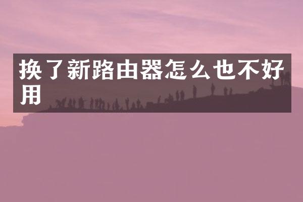 换了新路由器怎么也不好用