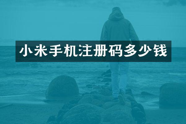 小米手机注册码多少钱