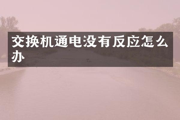 交换机通电没有反应怎么办