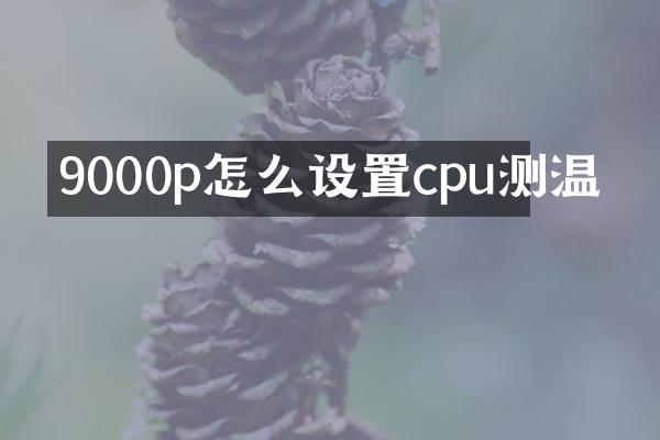 9000p怎么设置cpu测温