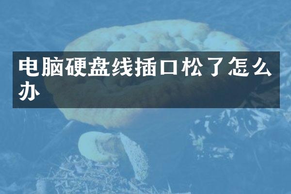 电脑硬盘线插口松了怎么办