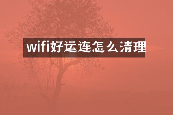 wifi好运连怎么清理