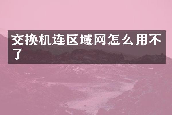 交换机连区域网怎么用不了