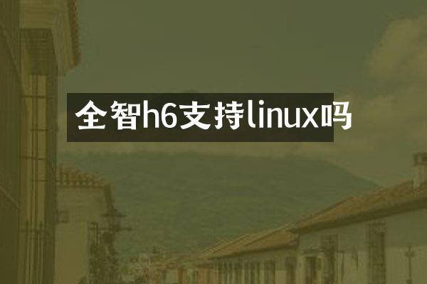 全智h6支持linux吗