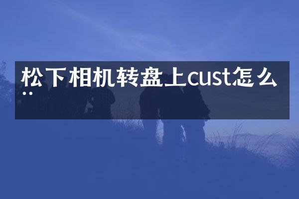 相机转盘上cust怎么用