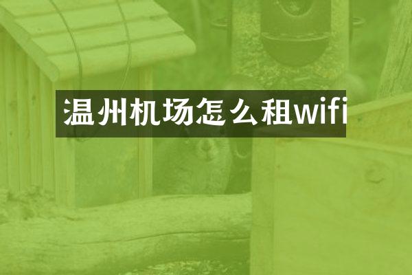 温州机场怎么租wifi