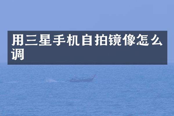 用三星手机镜像怎么调