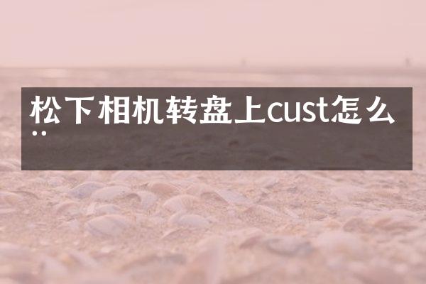 相机转盘上cust怎么用