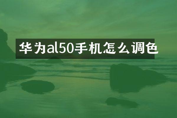 华为al50手机怎么调色