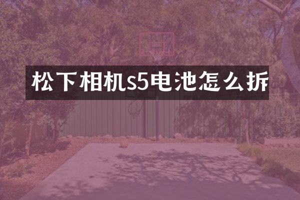 相机s5电池怎么拆