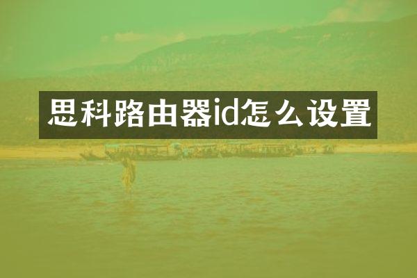思科路由器id怎么设置