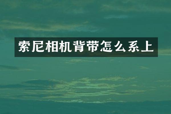 相机背带怎么系上