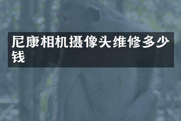 尼康相机摄像头维修多少钱