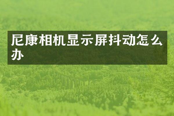 尼康相机显示屏抖动怎么办