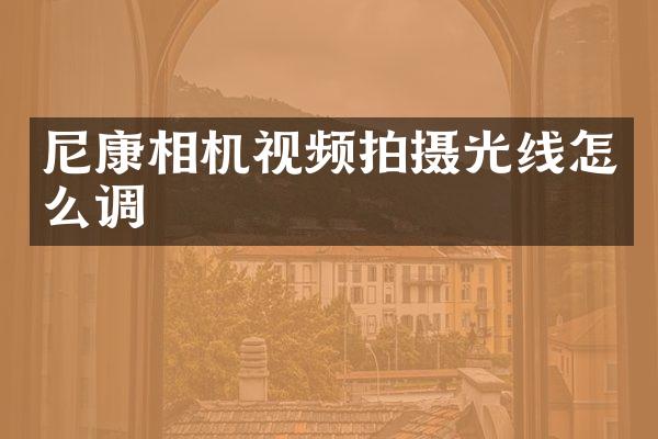 尼康相机视频拍摄光线怎么调