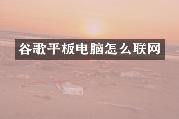 谷歌平板电脑怎么联网