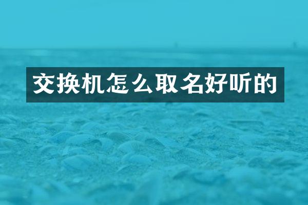 交换机怎么取名好听的