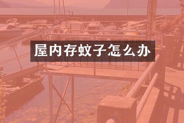 屋内存蚊子怎么办