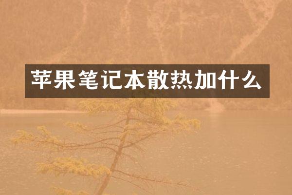 苹果笔记本散热加什么