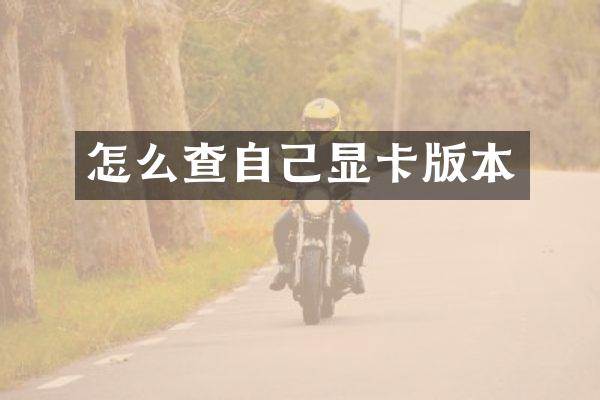 怎么查自己显卡版本