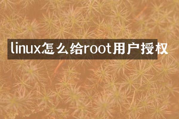linux怎么给root用户授权