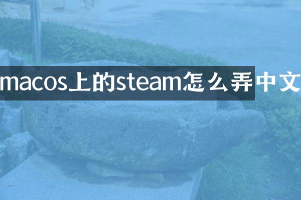 macos上的steam怎么弄中文