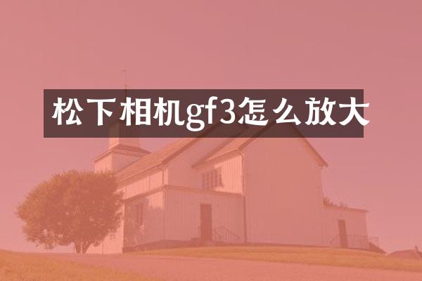 相机gf3怎么放大