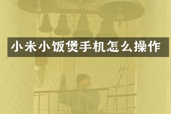 小米小饭煲手机怎么操作