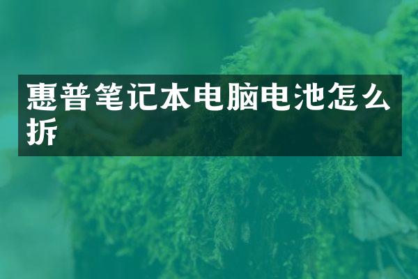 惠普笔记本电脑电池怎么拆