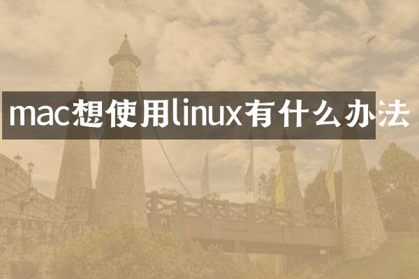 mac想使用linux有什么办法