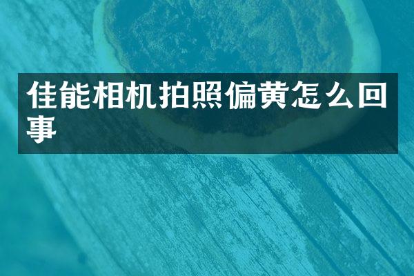 佳能相机拍照偏黄怎么回事