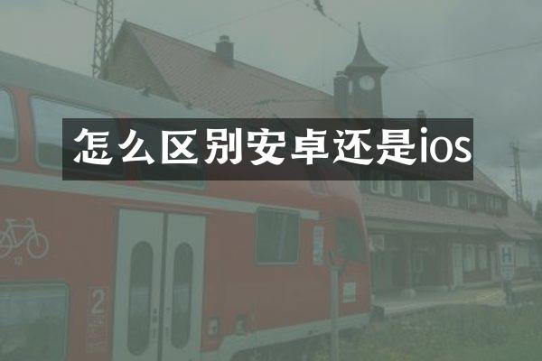 怎么区别安卓还是ios
