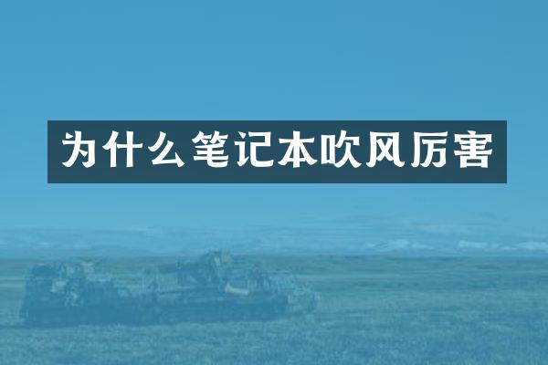 为什么笔记本吹风厉害