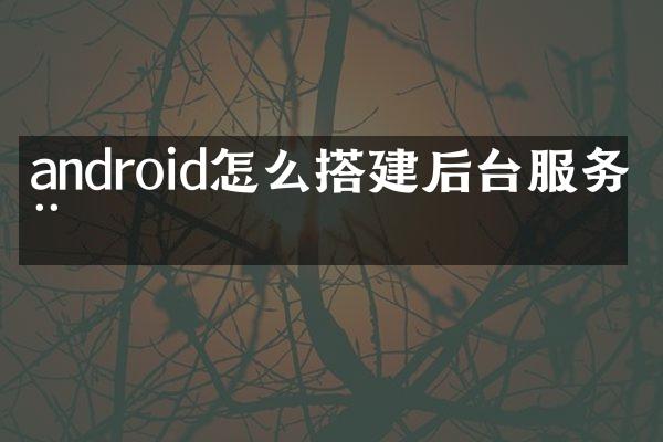 android怎么搭建后台服务器
