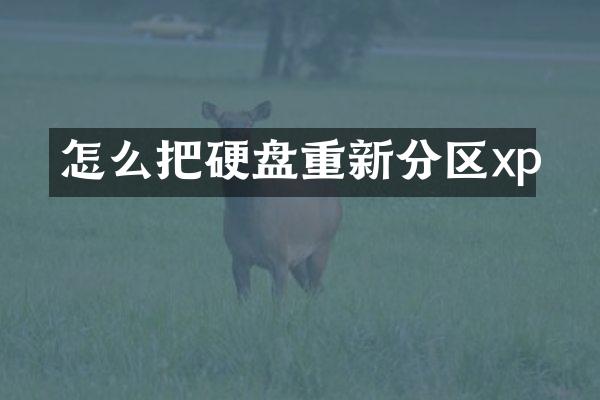 怎么把硬盘重新分区xp