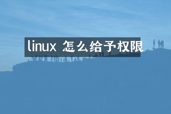 linux 怎么给予权限