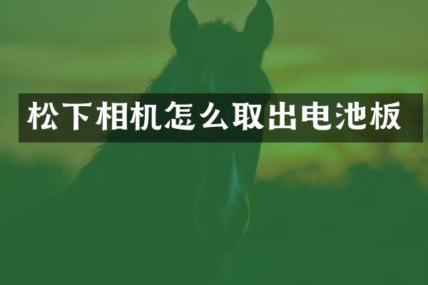 相机怎么取出电池板