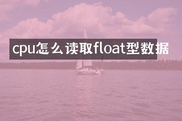cpu怎么读取float型数据